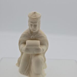 White Ceramic Nativity Scene Wise Man 3" Figurine  Unbranded Replacement